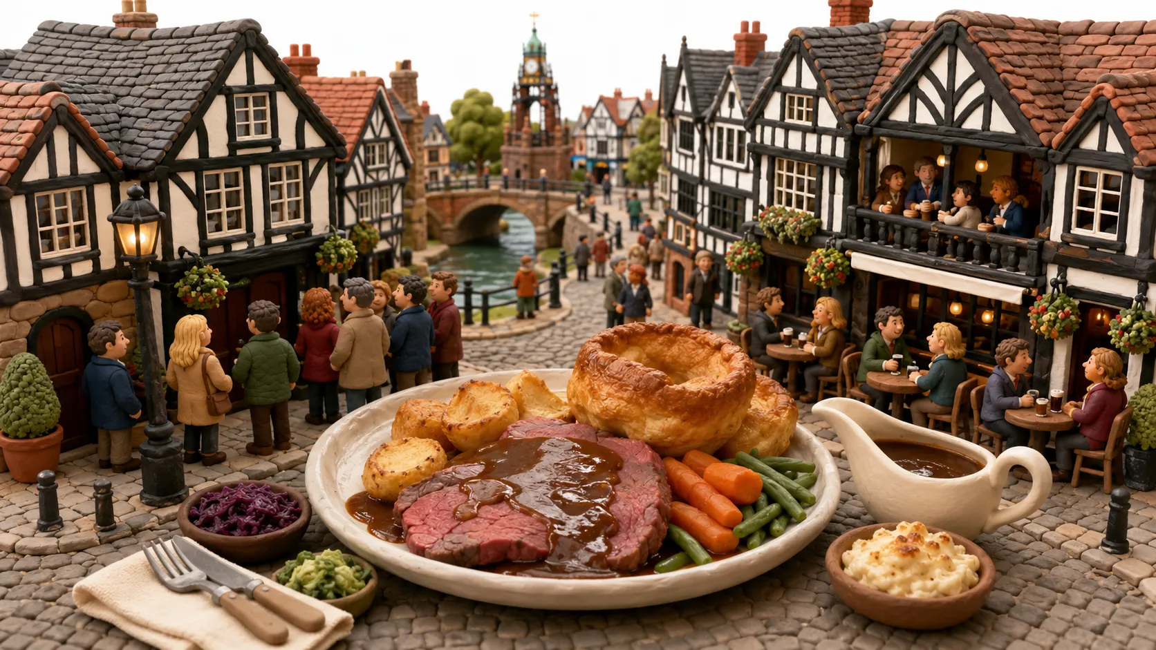Sunday roast dinner in Chester