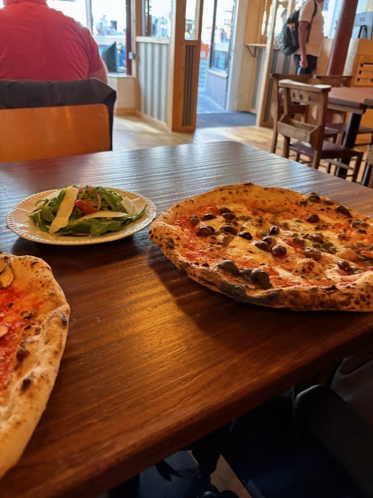 Pizza and salad at Rudy's Pizza Napoletana Chester