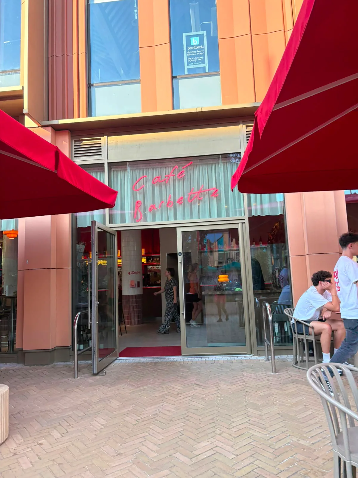 Entrance to Café Barbette in Chester