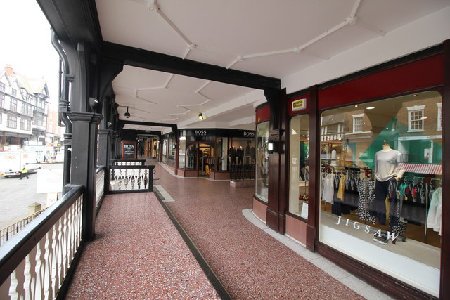 Bridge Street Row walkway near the Grosvenor Shopping Centre entrance